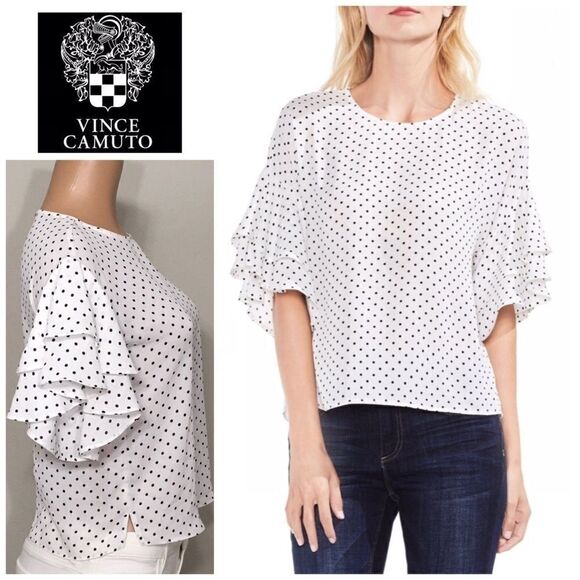 Vince Camuto polka dot shirt. NWT - Picture 1 of 8